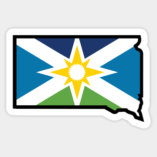 Aberdeen Flag in South Dakota Sticker